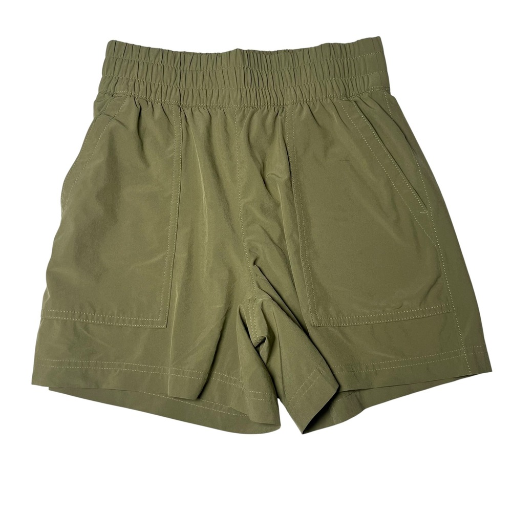 Athleta Wayfind High Rise 5" Shorts Olive Green Hiking Travel Outdoor‎ XXS